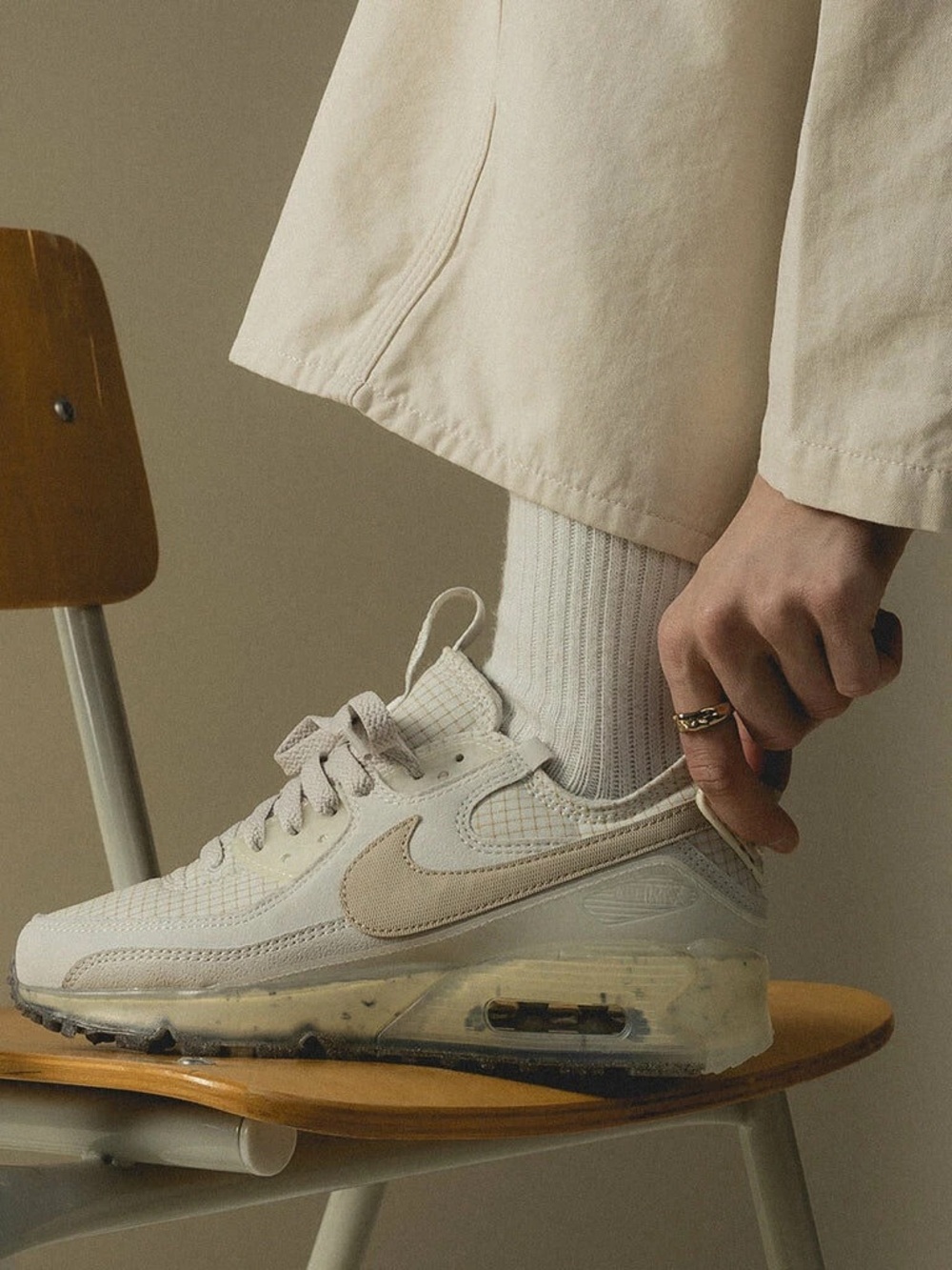 Nike Women's Air Max Cream Mesh Trainer